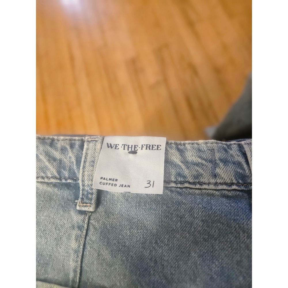 Free People Wide Leg Jeans Womens 31 Light Wash‎ Boho Relaxed Denim NWT - Picture 7 of 7